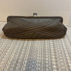 Simply Vera Wang Evening Clutch Bag Mocha Brown Tuxedo Purse Preowned Never Used